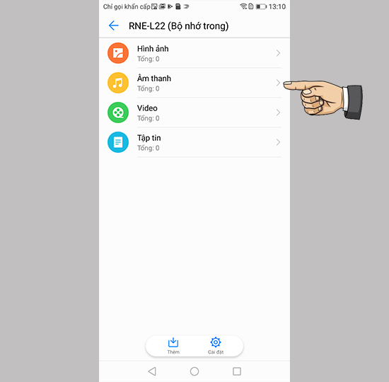 Thêm dữ liệu vào tủ